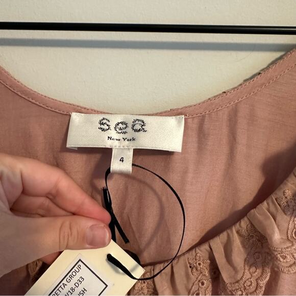 NWT SEA New York Mauve Pink Floral Embroidered Button Front Maxi Dress XS - Picture 13 of 15